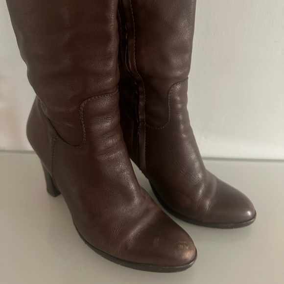 Banana Republic Luella Boots Dark Cognac Soft Leather - Picture 5 of 6